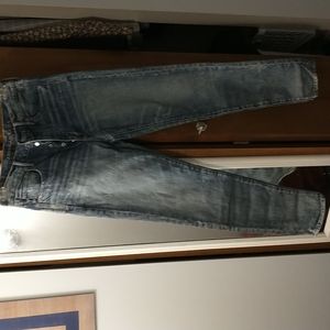 American Eagle high rise girlfriend jeans distressed